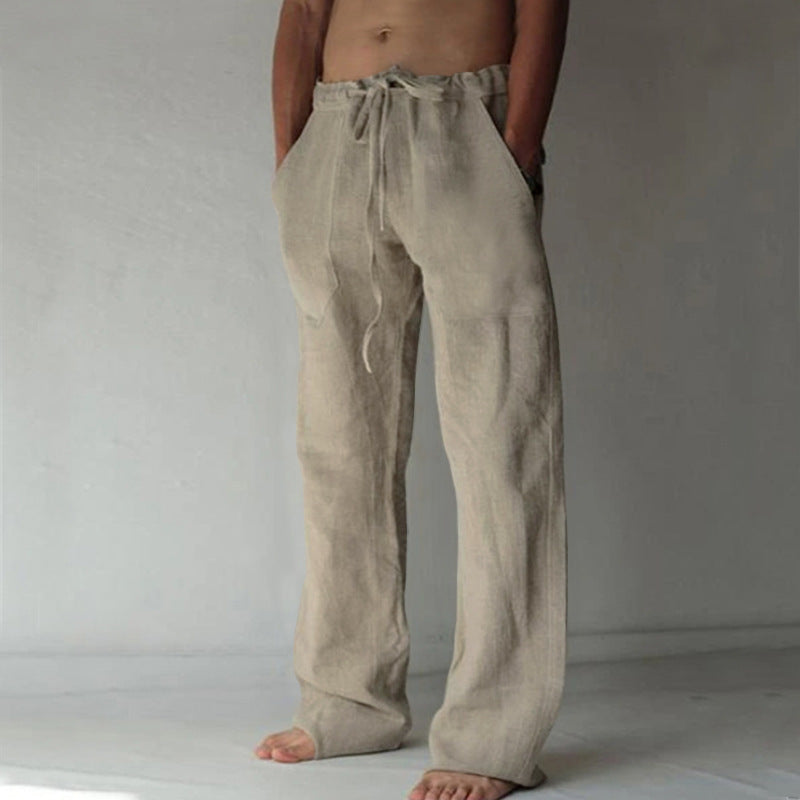 Lounge pants for men with straight legs and comfortable fit