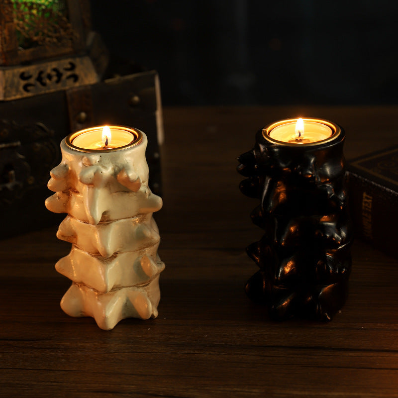 Halloween Gothic Tealight Holder Set – Heart, Brain & Spine Decoration