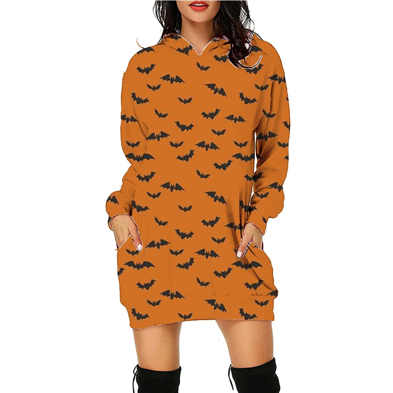 Women's Halloween Hoodie Dress – Comfortable and Stylish Party Dress for Halloween