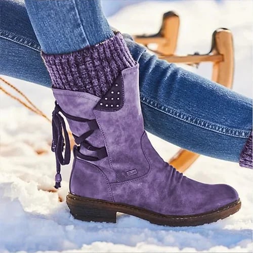 Women's Winter Boots Vintage Style Comfortable & Waterproof for Snow and Daily Use