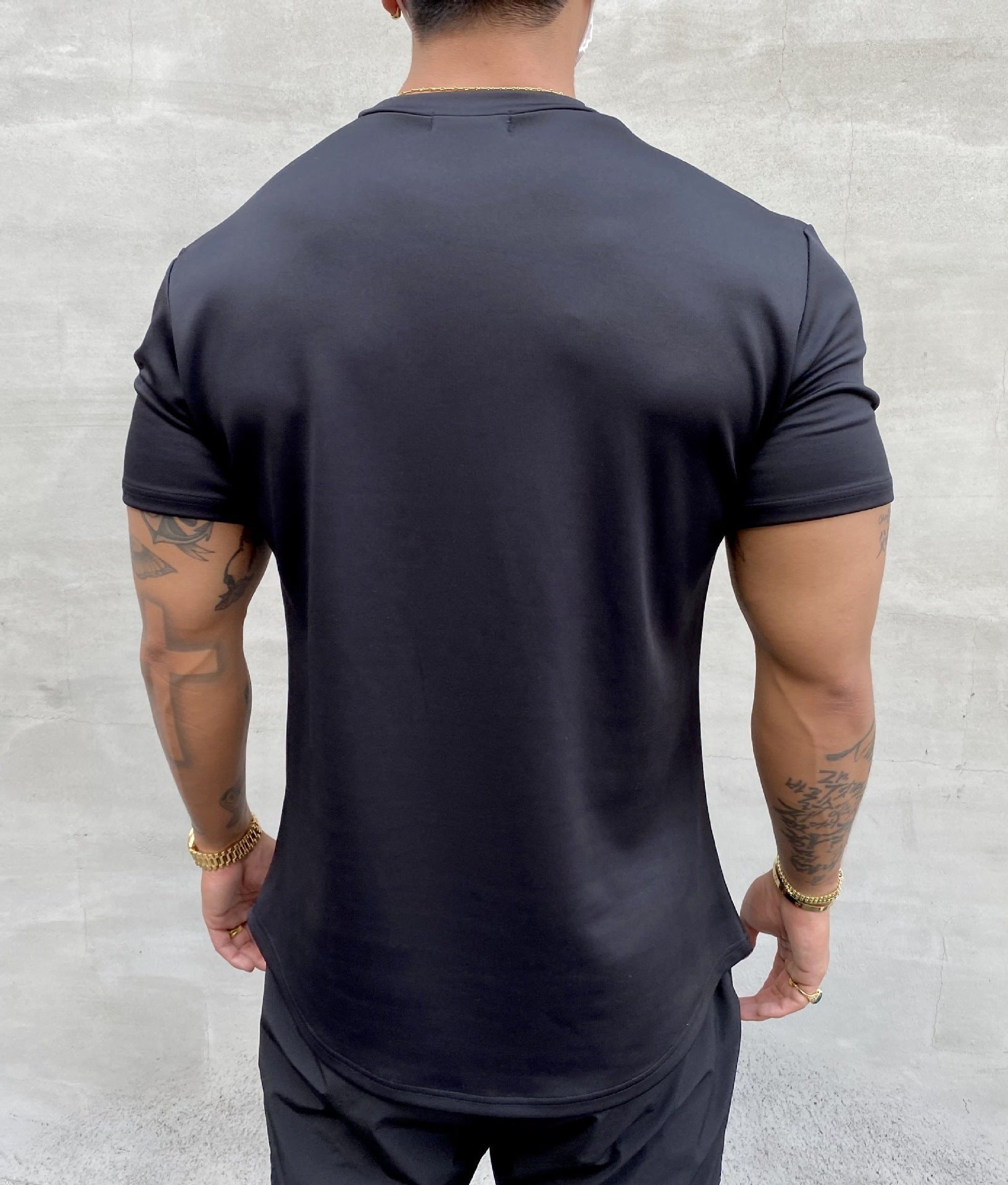 Steven – American Slim Fit Muscle T-shirt with Round Hem and Short Sleeves