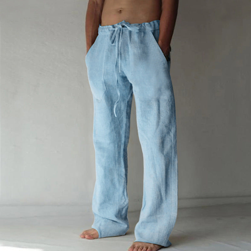 Lounge pants for men with straight legs and comfortable fit