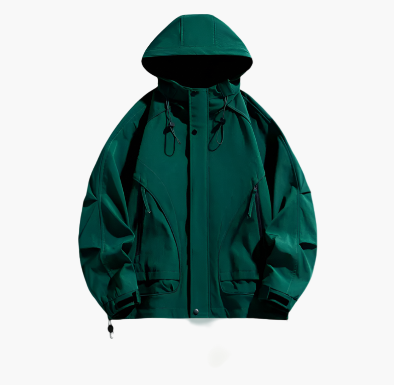 Men's Windproof Outdoor Jacket – Sporty Waterproof Windbreaker for Adventures and Daily Use