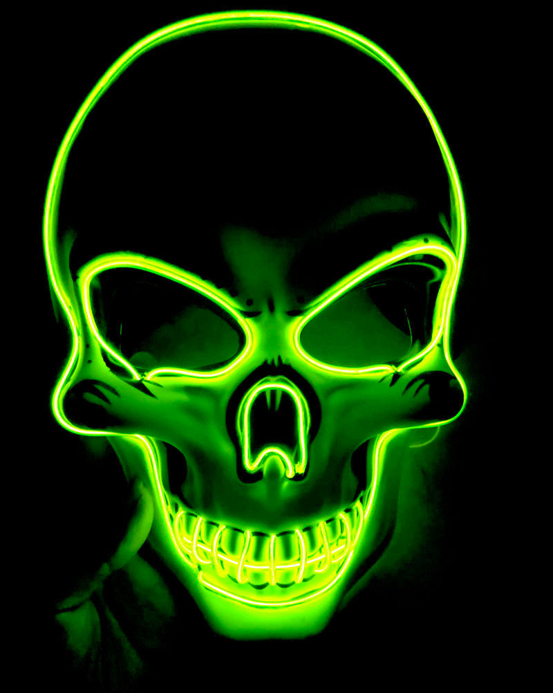 Halloween LED Skull Mask for Adults – Cool Illuminated Mask for Parties, Trick-or-Treat & Cosplay