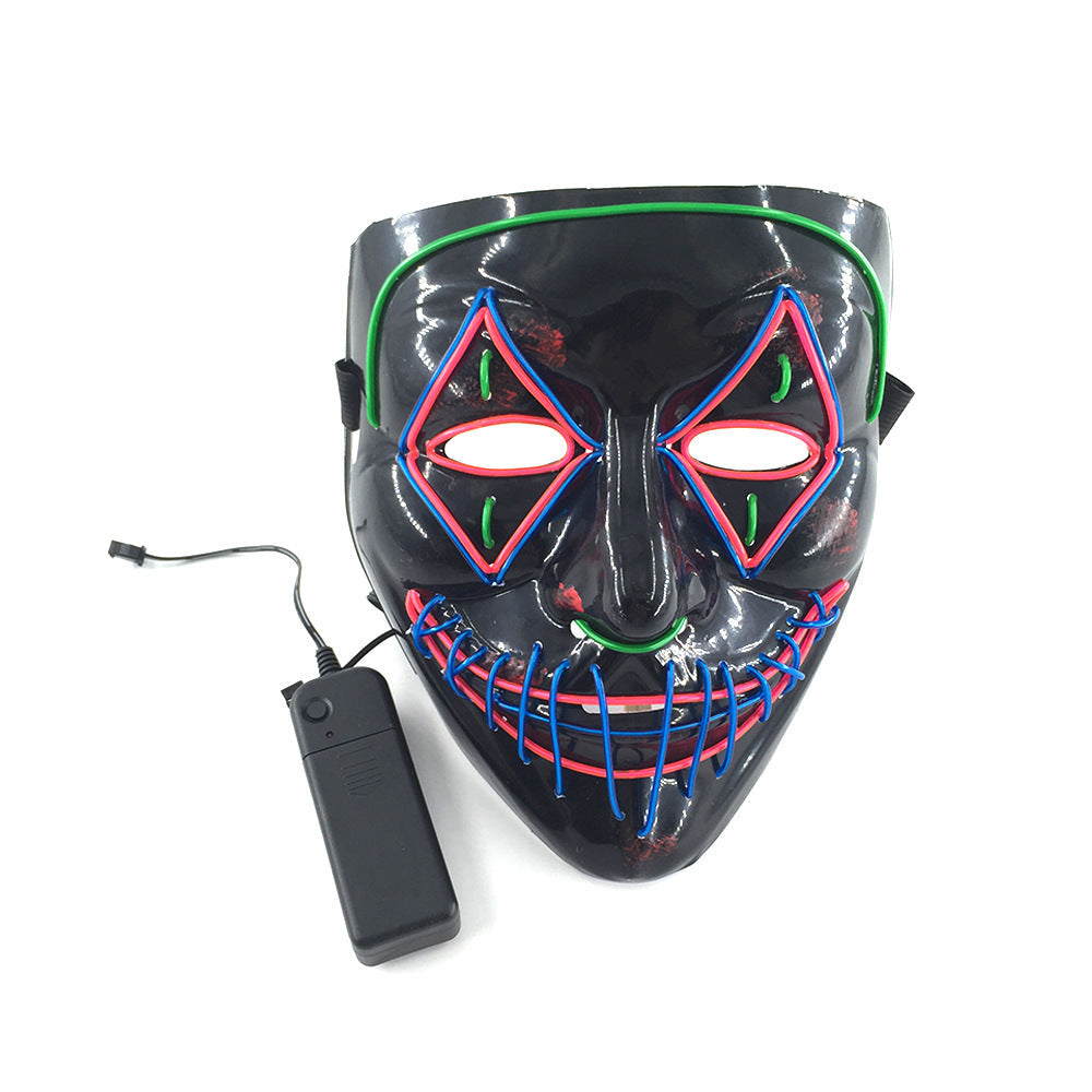 Halloween LED Light Effect Mask for Adults – Glowing Party and Cosplay Mask