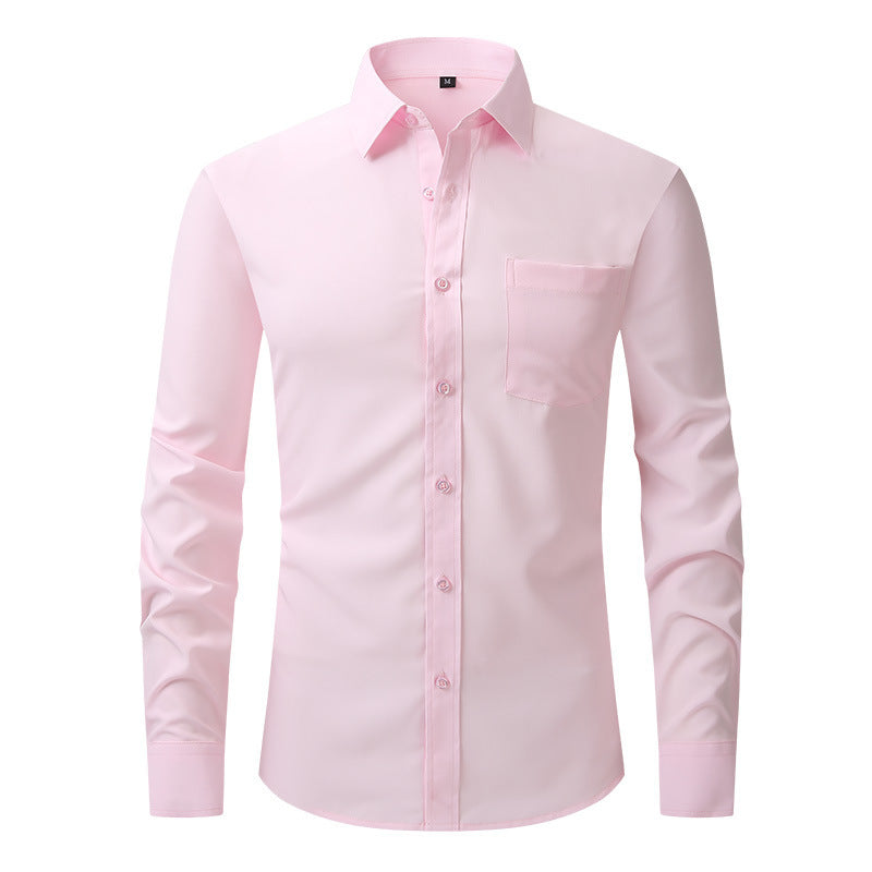 Men's Classic Shirt with Long Sleeves – Stylish Basic for Office or Occasions