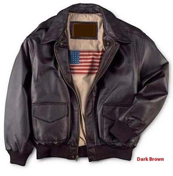 Oversized Men's Bomber Jacket of Vegan Leather with Zipper and Pockets for the Summer
