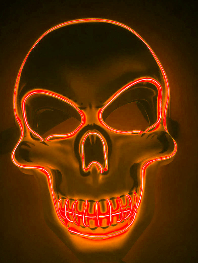 Halloween LED Skull Mask for Adults – Cool Illuminated Mask for Parties, Trick-or-Treat & Cosplay