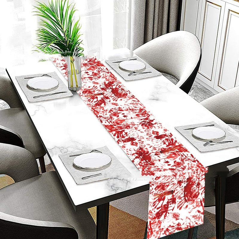 Halloween Table Runner for Party Decoration and Creepy Atmosphere