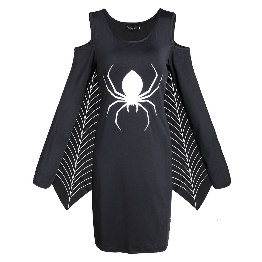 Women's Halloween Spider & Spiderweb Dress Costume for Party & Dressing Up