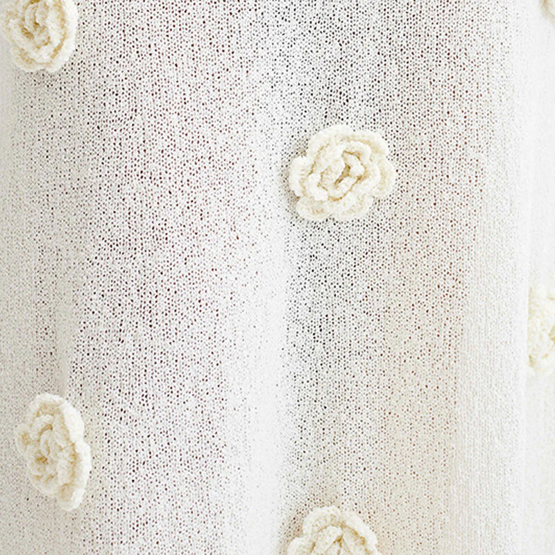 Marie – Knitted Flower Beach Dress