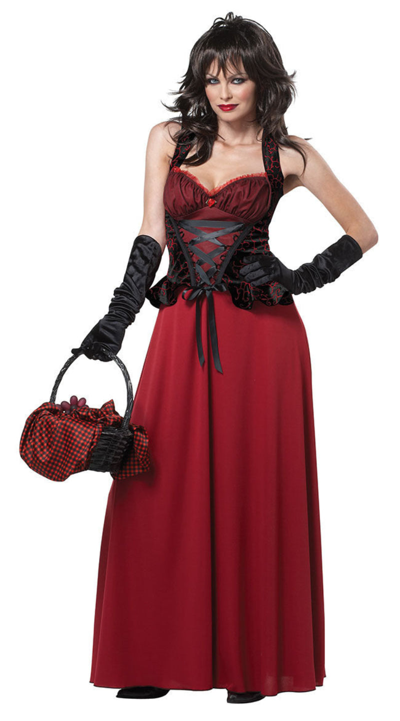 Ladies Halloween Little Red Riding Hood Costume Set – Seductive Party Outfit with Cape
