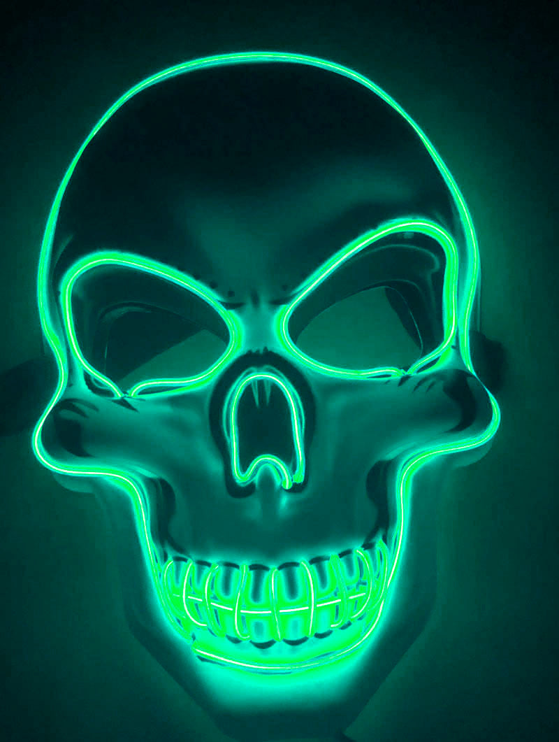 Halloween LED Skull Mask for Adults – Cool Illuminated Mask for Parties, Trick-or-Treat & Cosplay