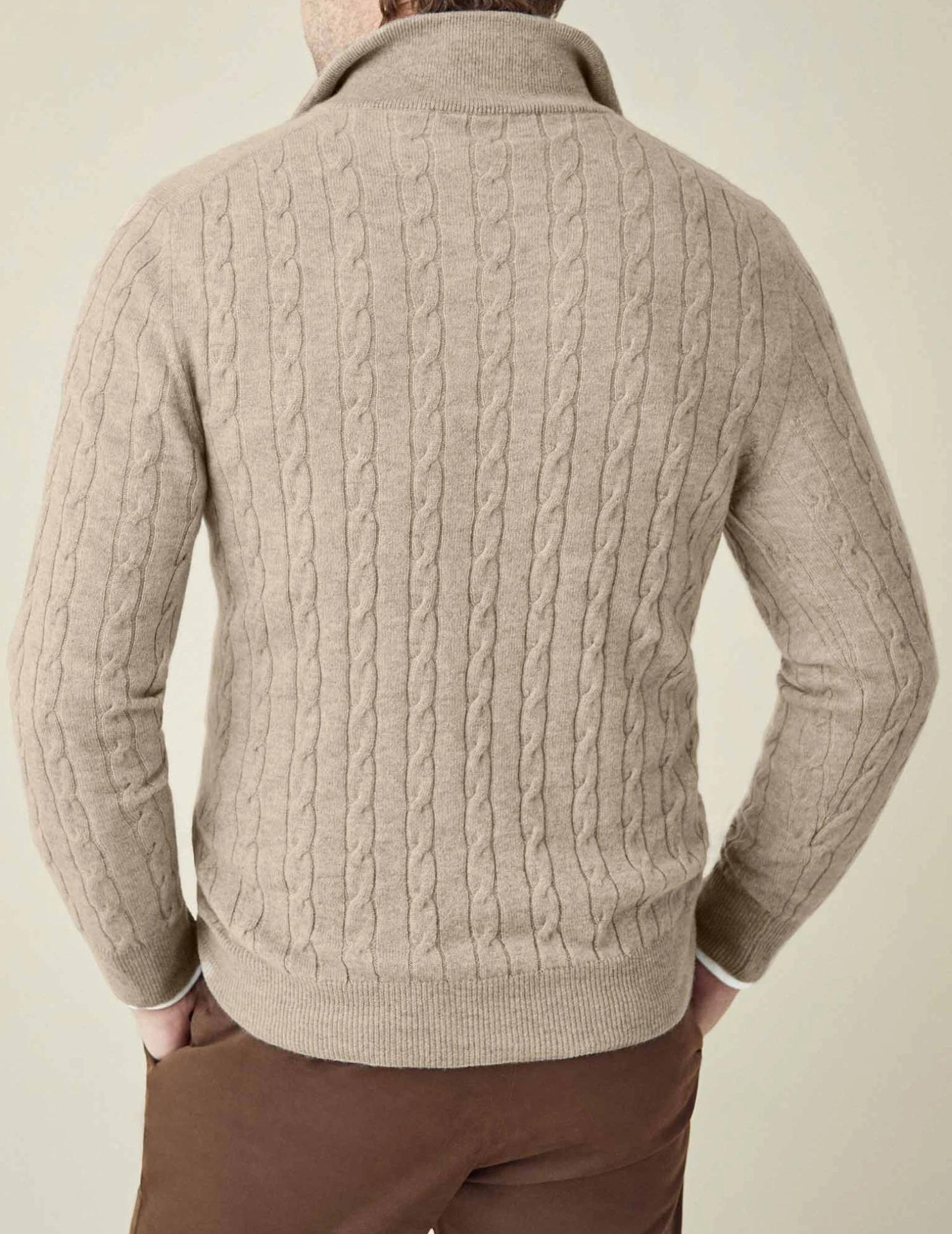Men's Cable Knit Sweater with Zipper – Classic Style and Modern Comfort