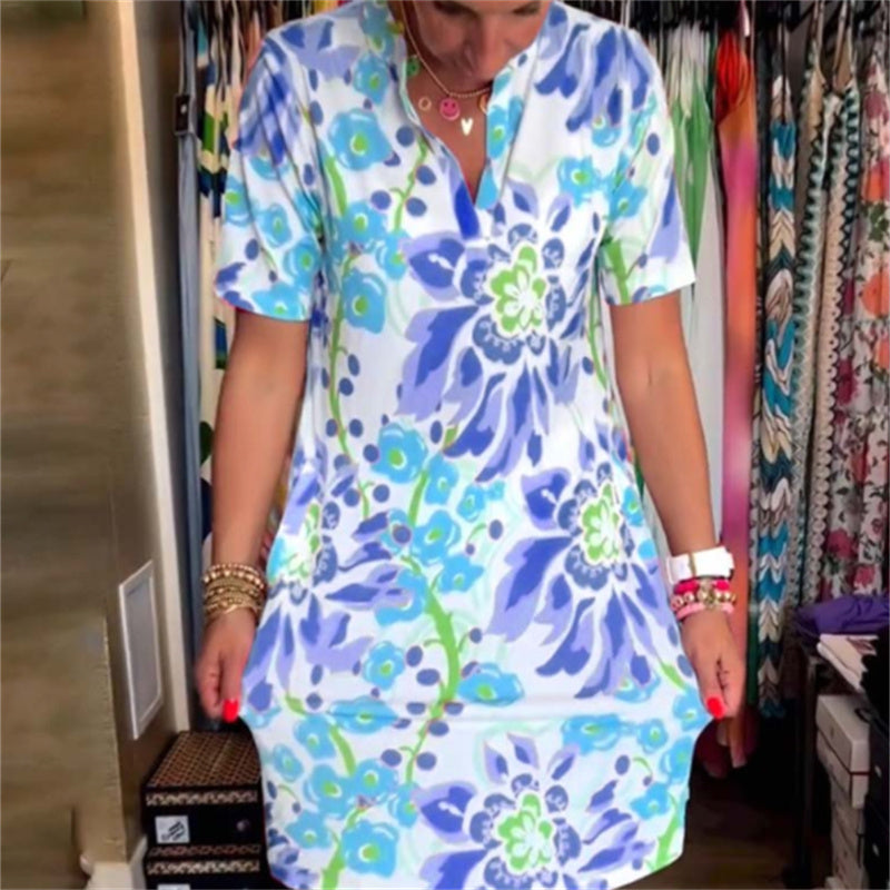 Wendy – Casual Loose Dress with Digital Print