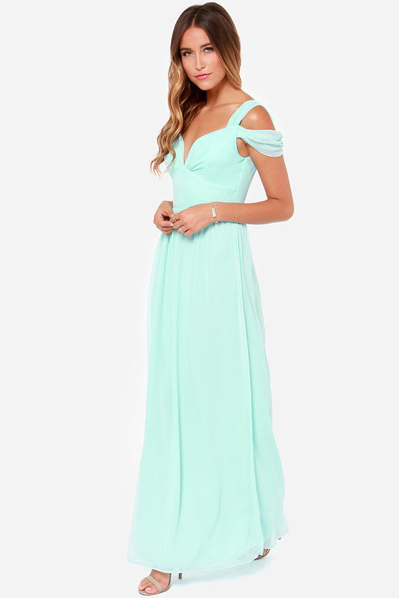 Ladies Chic Evening Dress with Shoulder Straps and Split