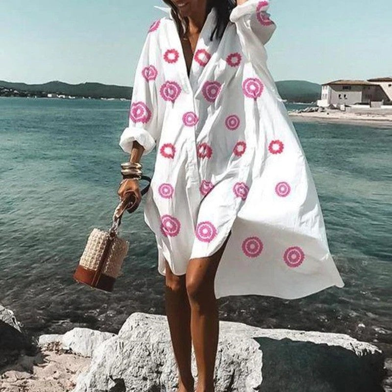 Airy women's blouse dress – summer dress in Ibiza style for beach and vacation – women's boho dress in plus sizes