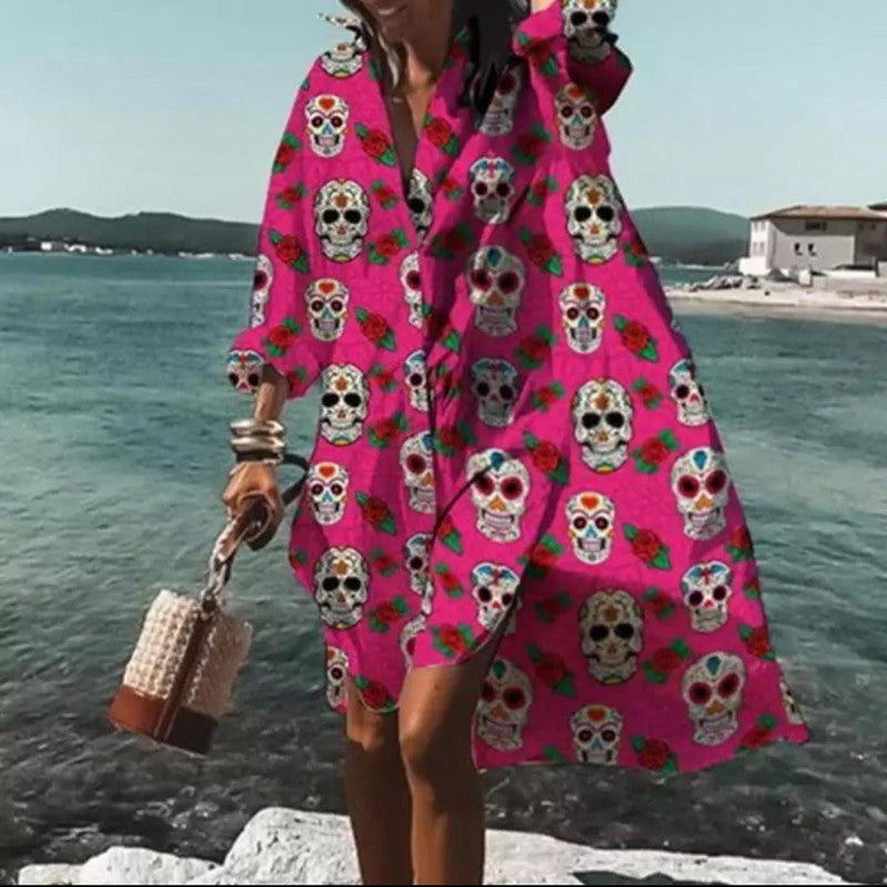 Airy women's blouse dress – summer dress in Ibiza style for beach and vacation – women's boho dress in plus sizes