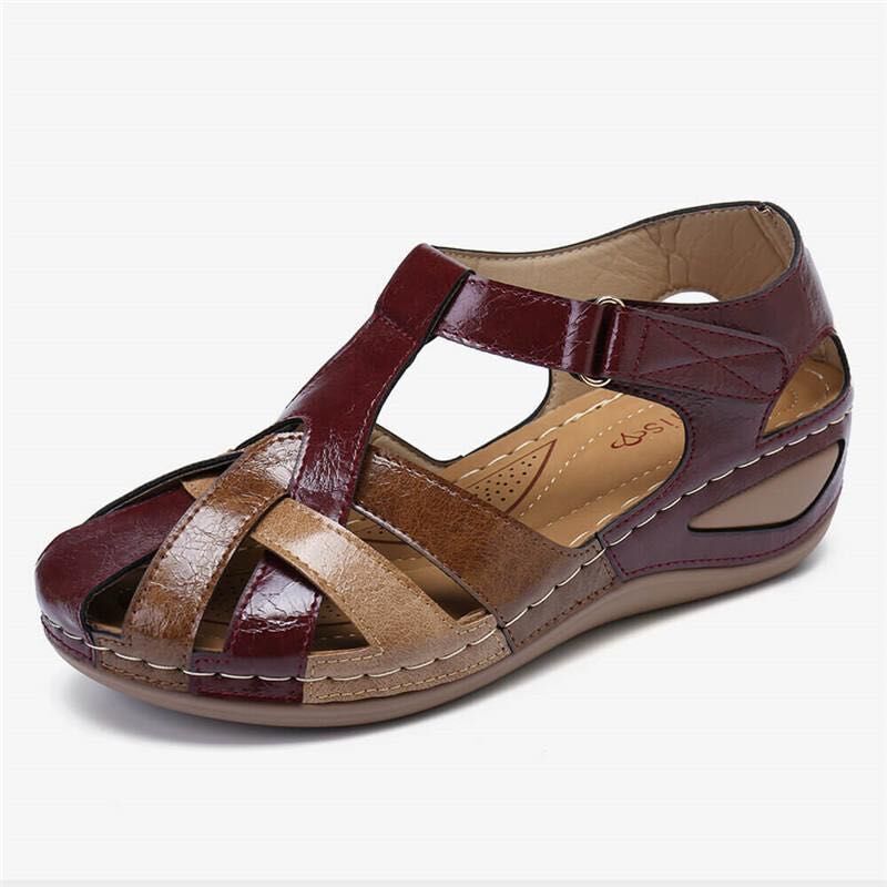 Emma – Waterproof Sandals with Mixed Color Design Wedges