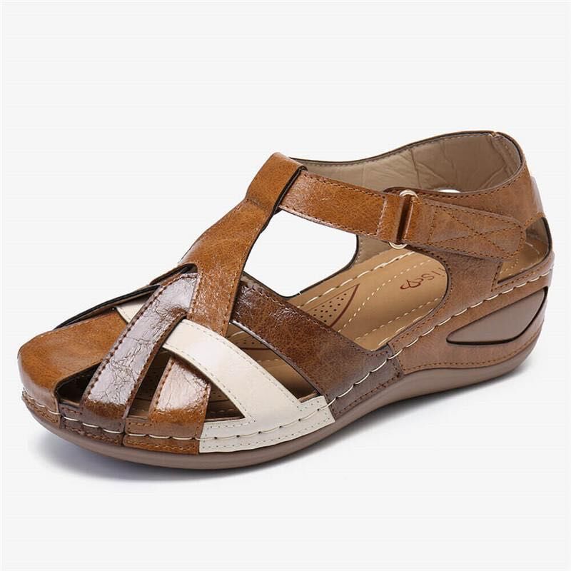 Emma – Waterproof Sandals with Mixed Color Design Wedges