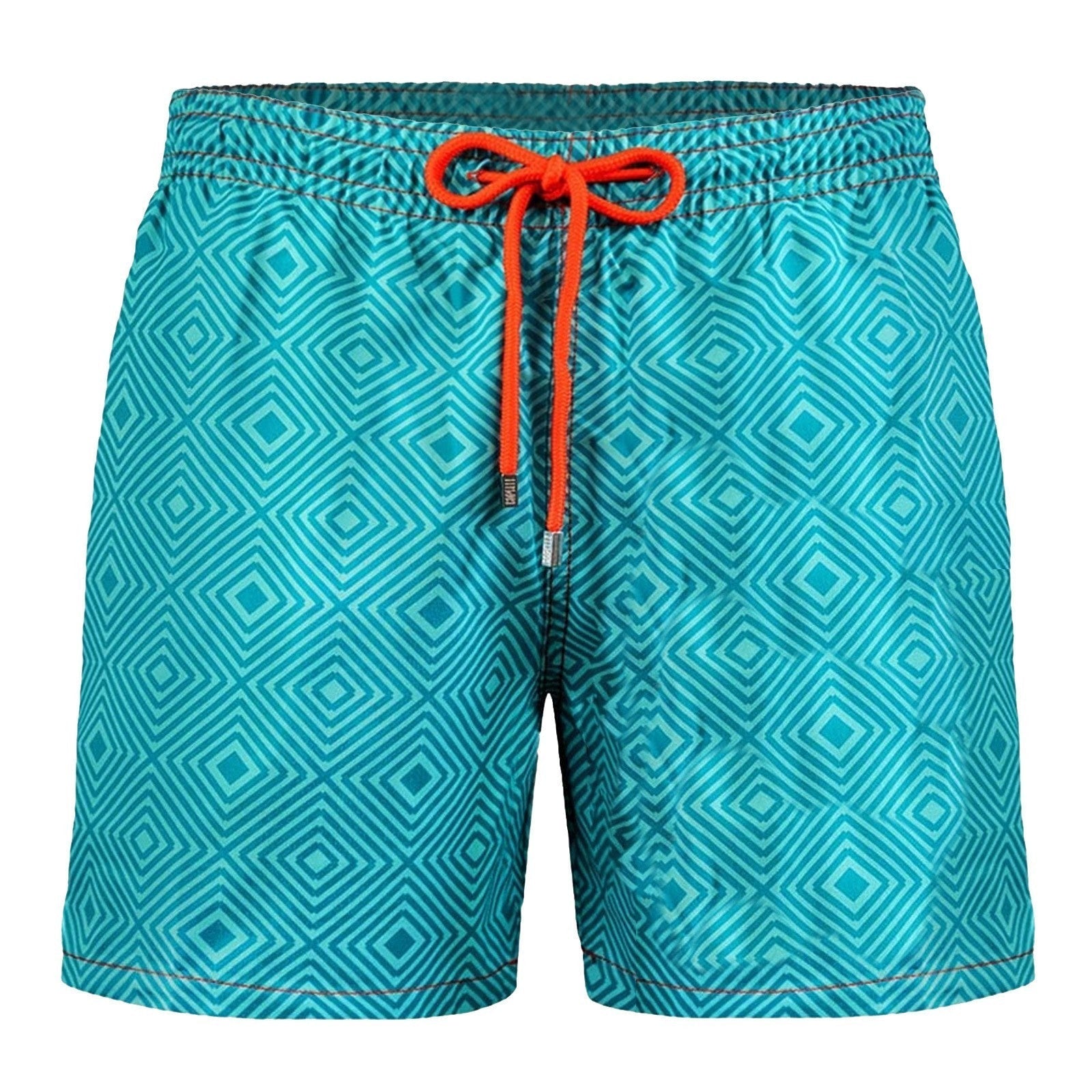 Men's Swim Shorts with Tropical Print – Quick-Drying Swim Trunks for Beach and Vacation