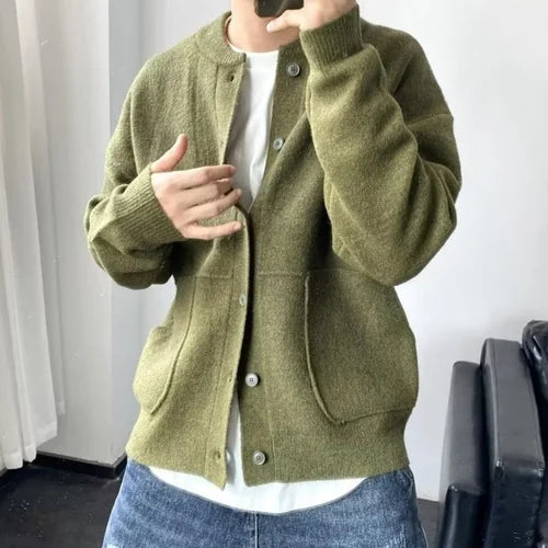 Men's Cardigan Casual Stylish Knitted Vest for Daily Use