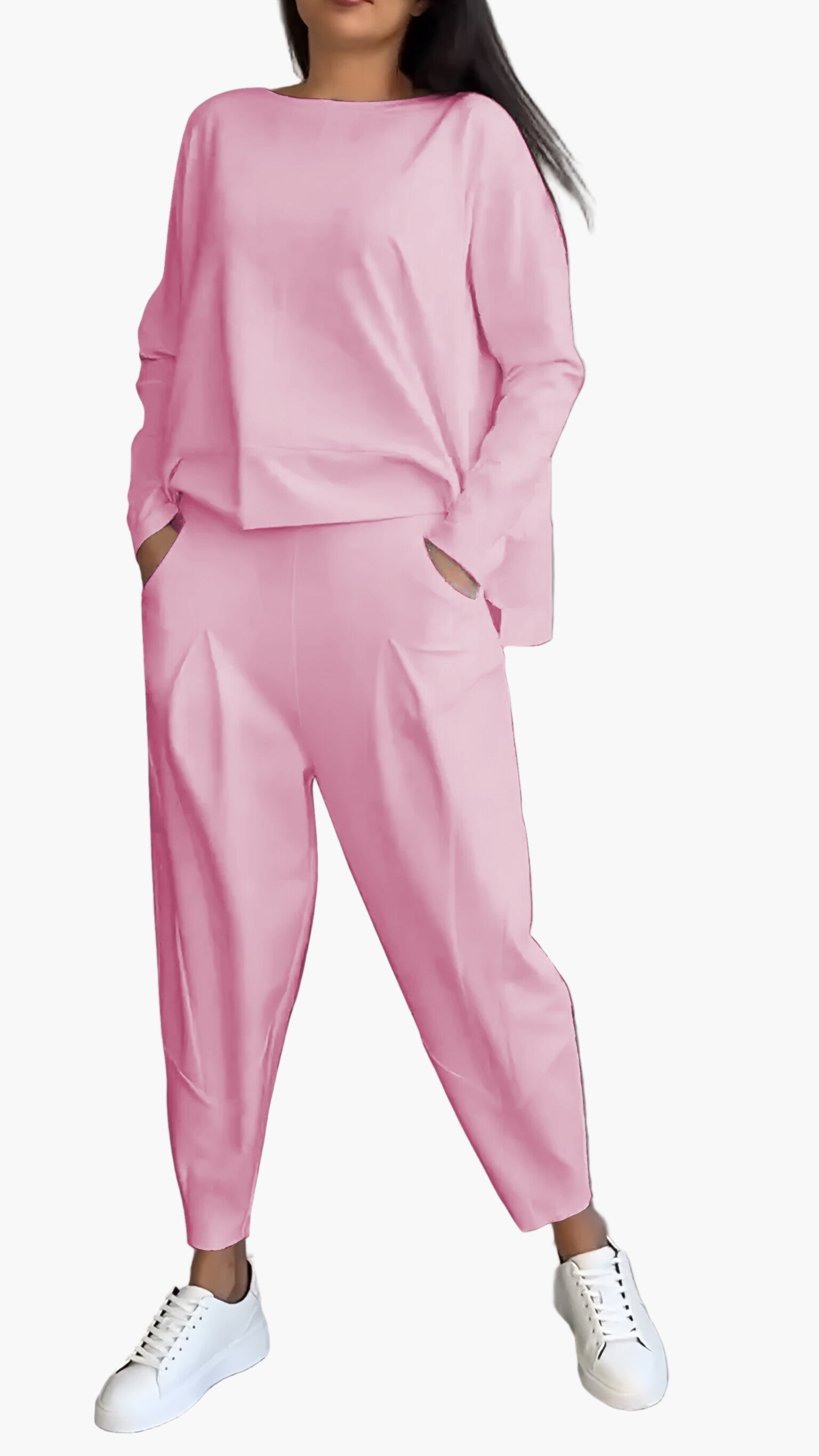 Women's Two-Piece Lounge Set – Comfortable Casual Outfit for Home and Leisure Time