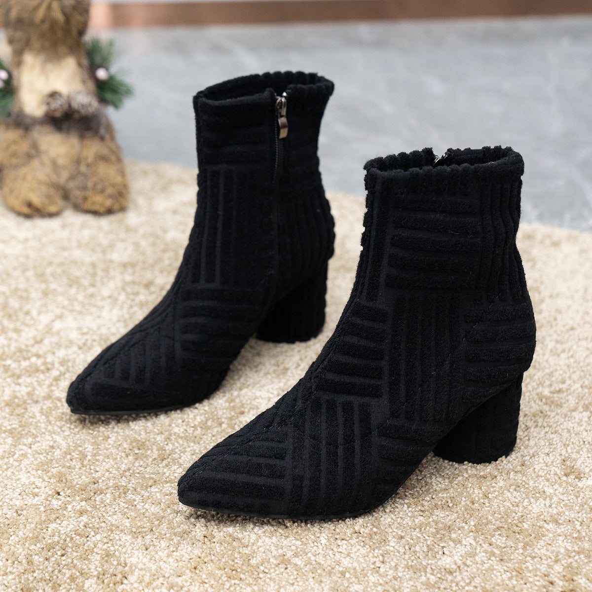 Diana – Pointed Women's Boots with High Heels and Zipper