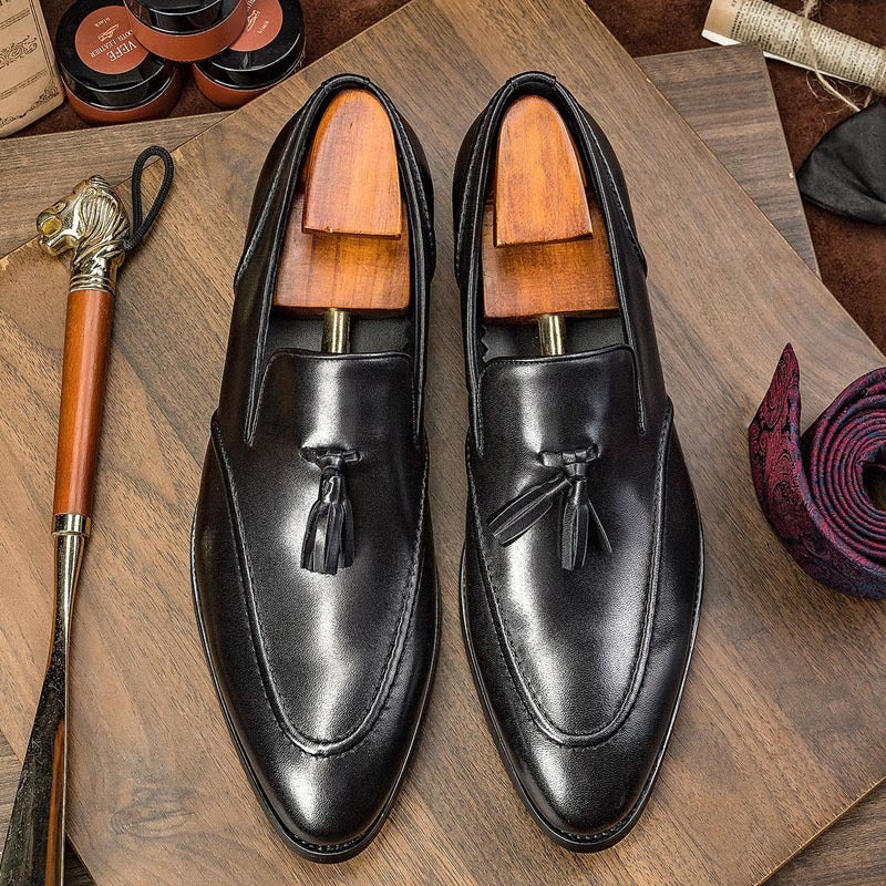 Luxe Men's Loafers with Tassel – Elegant Slip-ons for Business and Casual Use