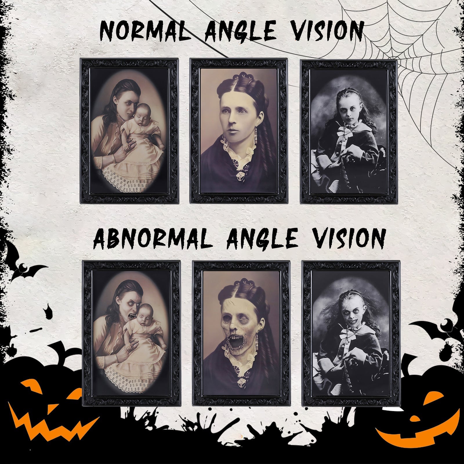 Halloween Lenticular Spooky Painting Set – Funny and Scary Decoration for Party and Home