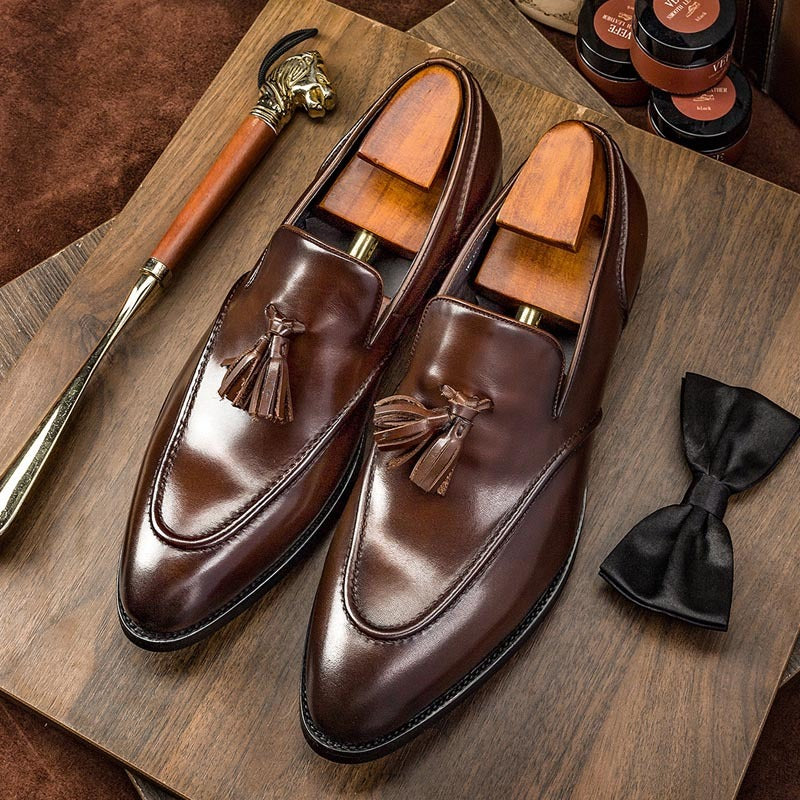 Luxe Men's Loafers with Tassel – Elegant Slip-ons for Business and Casual Use