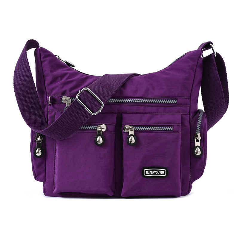 Women's multifunctional shoulder bag with zip pockets – ideal for daily use