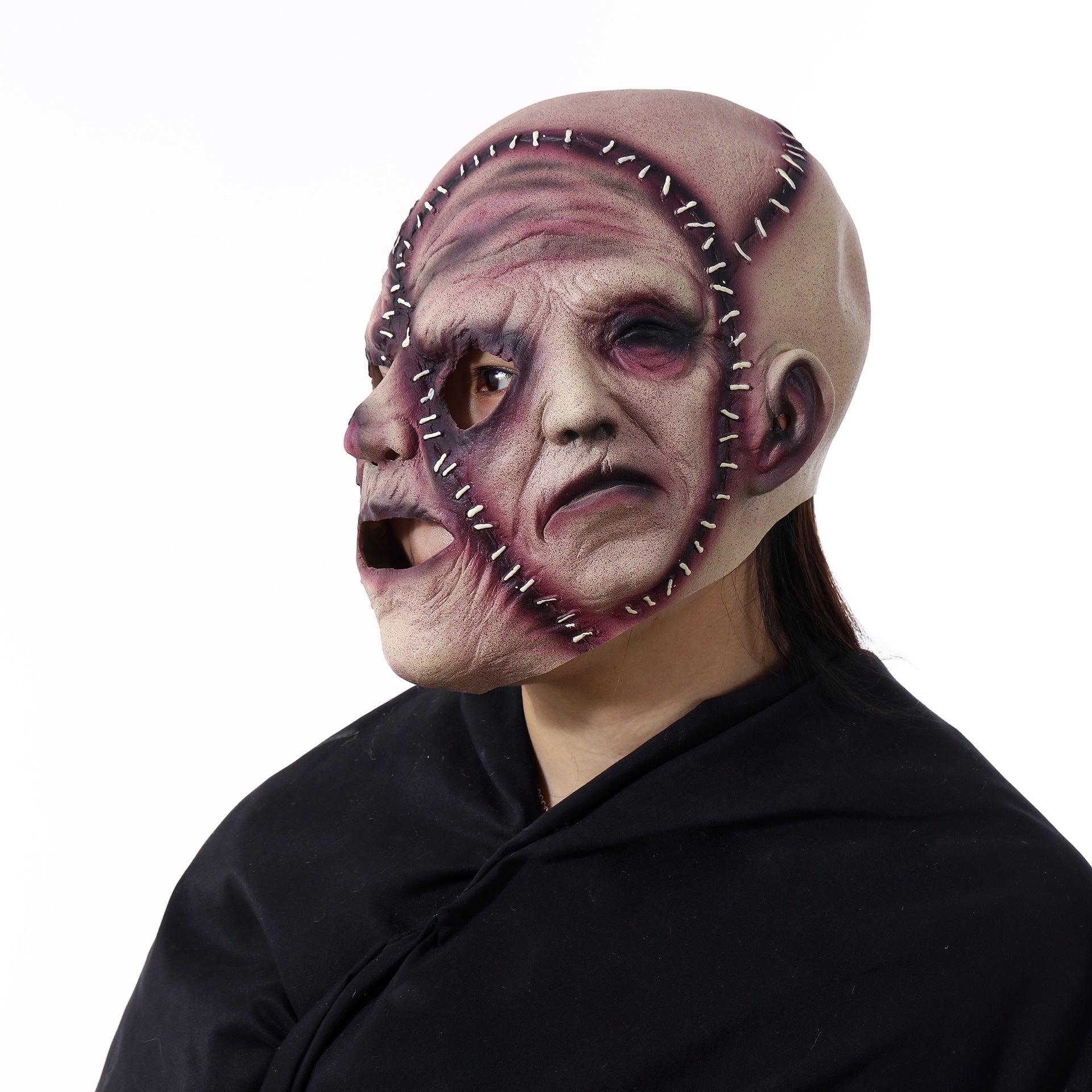 Halloween Three-Sided Face Mask for Adults – Spooky Costume Accessory