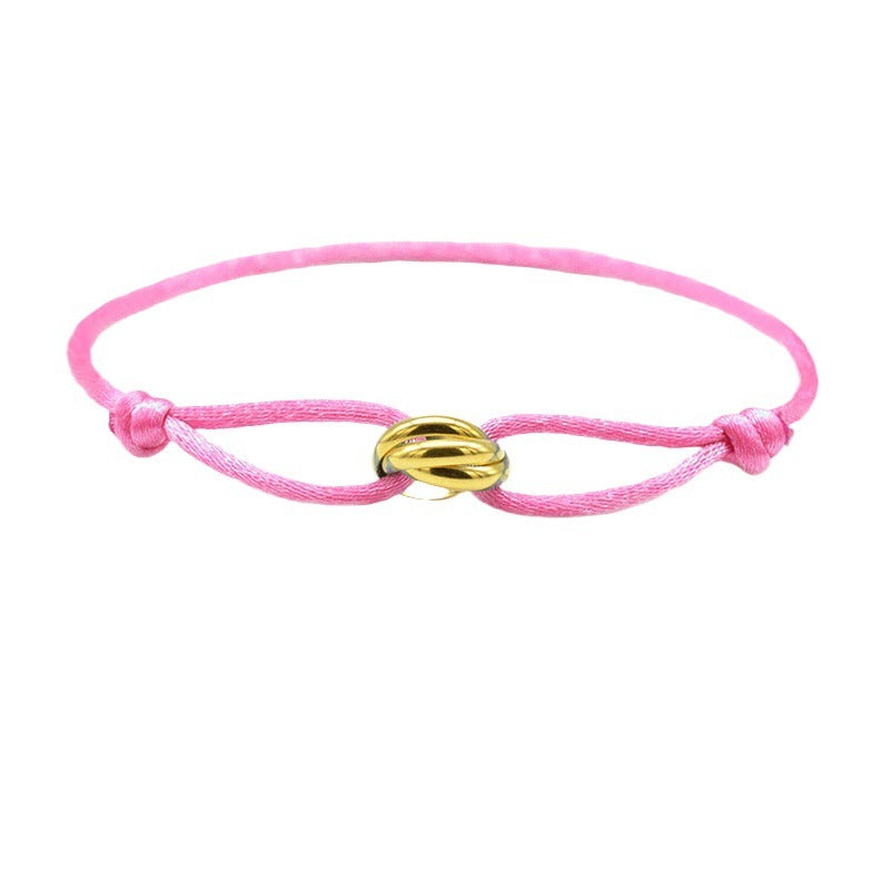 Ladies bracelet with adjustable cord and elegant decorative knot – stylish women's bracelet
