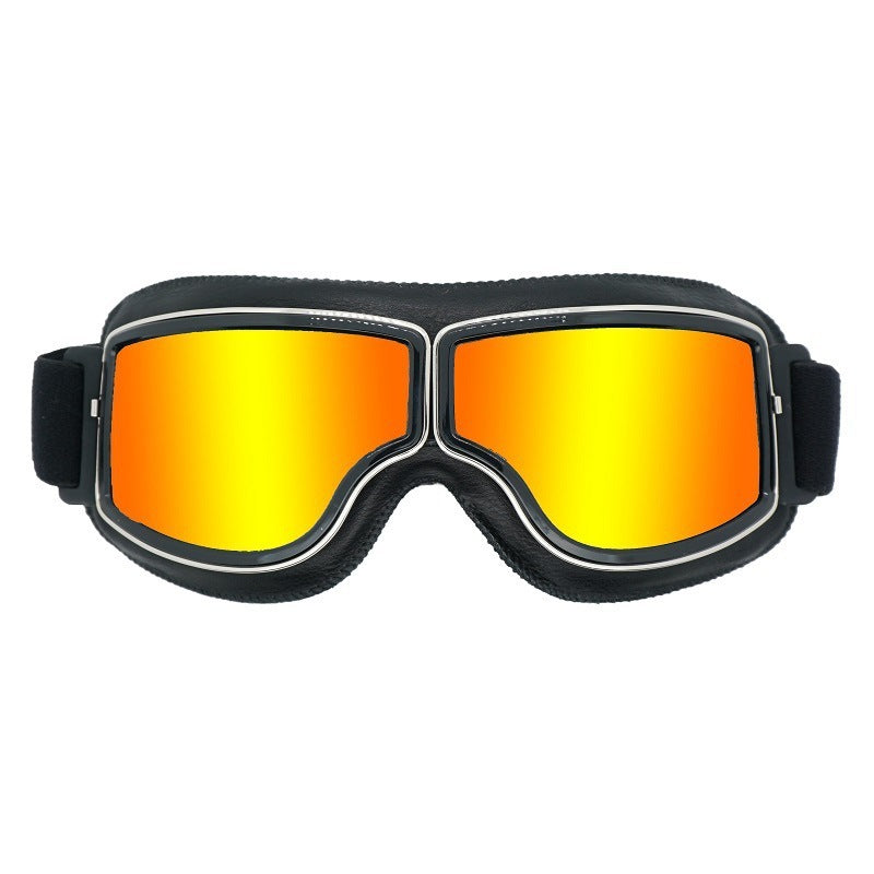 Unisex Retro Motorcycle Goggles – Protective Glasses for Motorcycling, Skiing, and Outdoor Adventures
