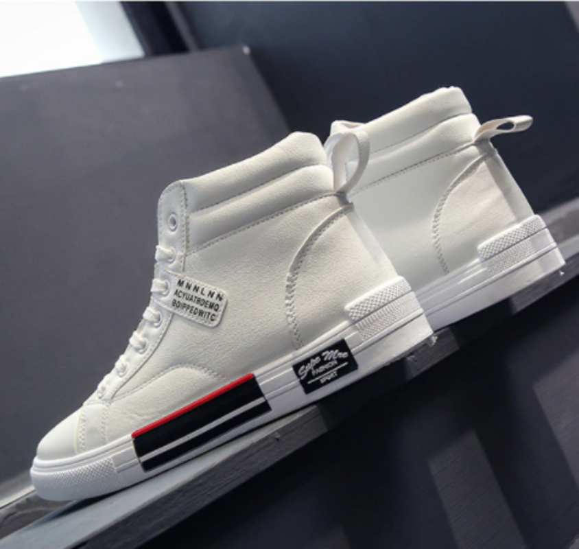 Men's High Sneakers Streetwear Style – Casual Fashion Shoes for Autumn and Winter