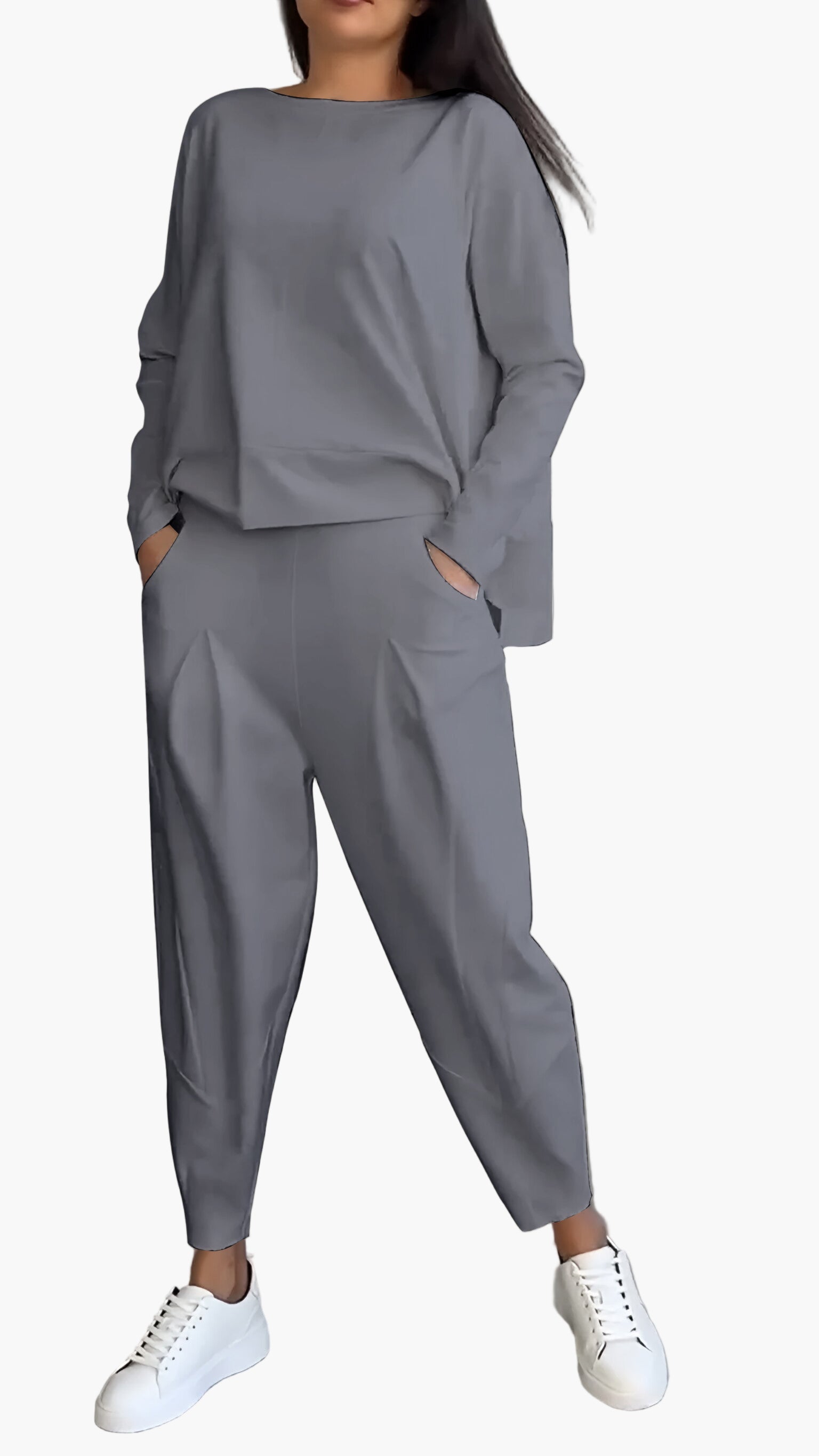 Women's Two-Piece Lounge Set – Comfortable Casual Outfit for Home and Leisure Time