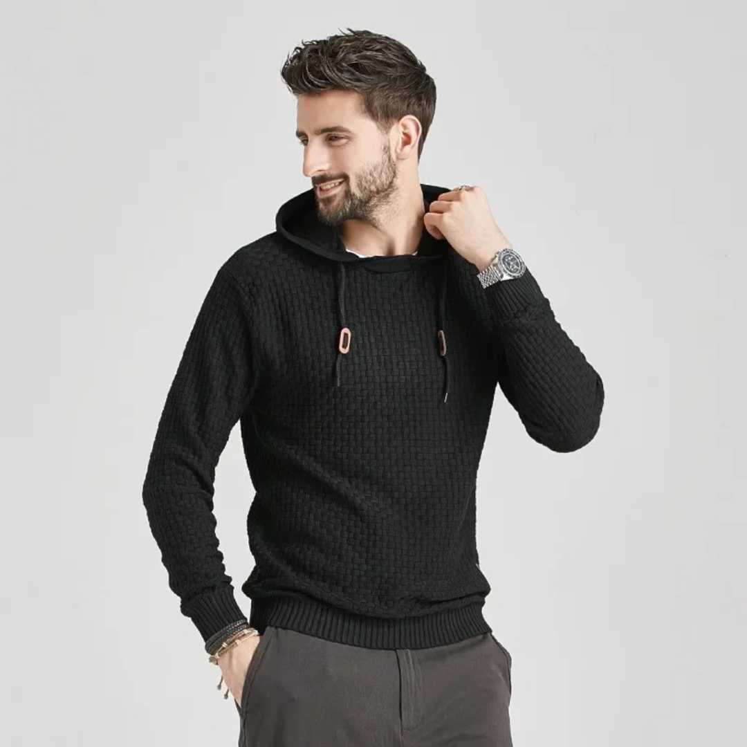 Men's Hoodie Casual Checked Design Comfortable Style for Daily Use