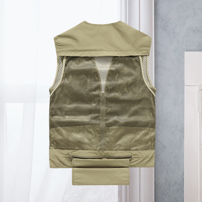 Heren outdoor bodywarmer met meerdere zakken – Praktisch voor vissen, wandelen en reizen
