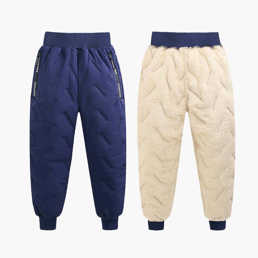 Children's Outdoor Winter Pants Padded Fleece Warm Water-Repellent – Ideal for Playing & Winter Activities