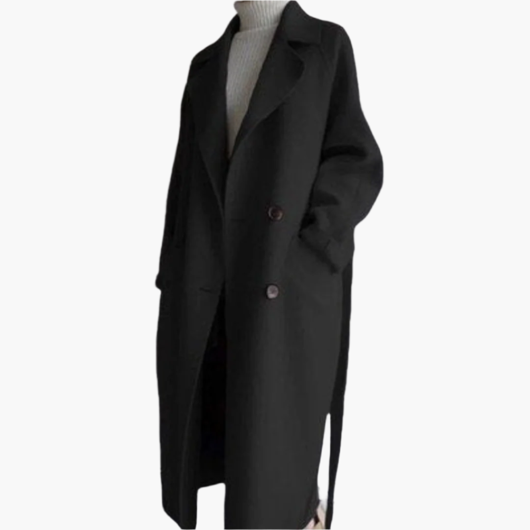Women's Long Elegant Winter Coat – Classic Style and Comfort for Cold Days