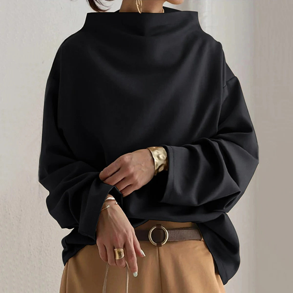 Women's Oversized Casual Sweater – Fashionable Comfortable Pullover for Daily Use