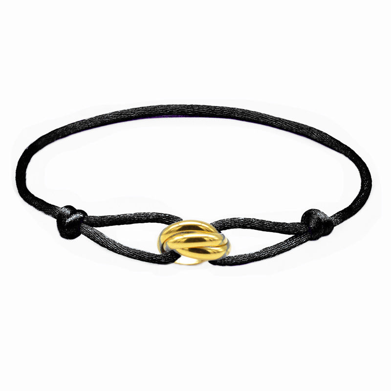 Ladies bracelet with adjustable cord and elegant decorative knot – stylish women's bracelet