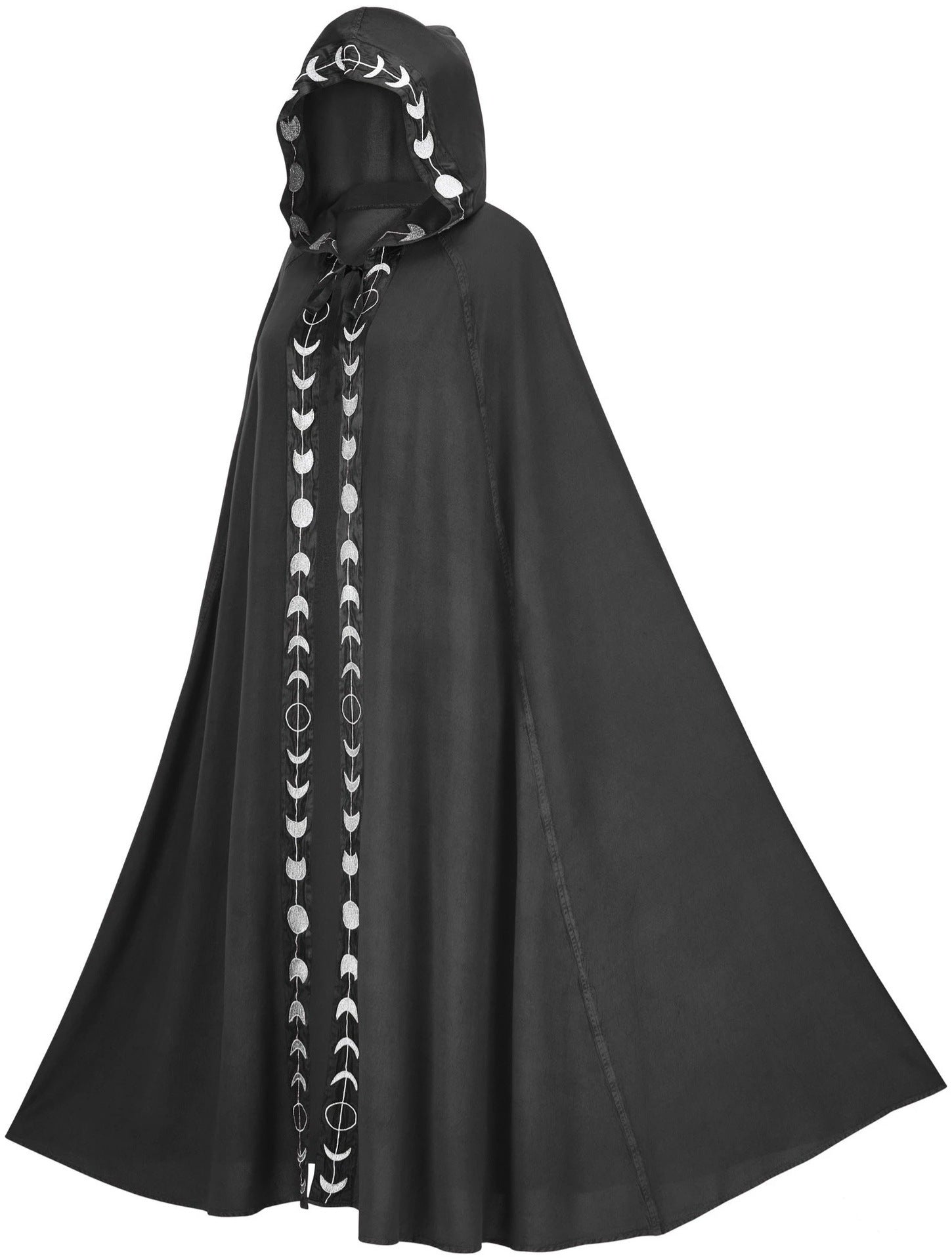Halloween Unisex Magic Cloak with Moon Pattern - Costume for Party & Dressing Up