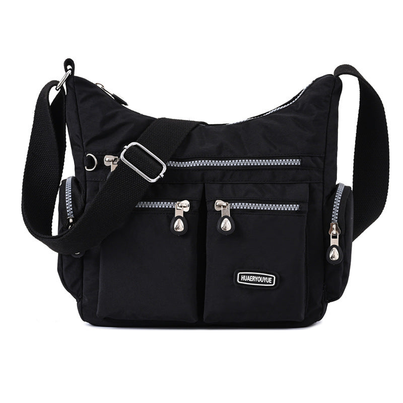 Women's multifunctional shoulder bag with zip pockets – ideal for daily use