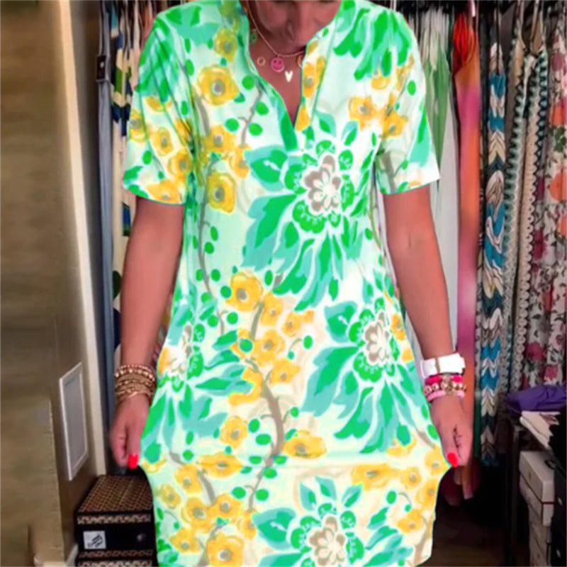 Wendy – Casual Loose Dress with Digital Print