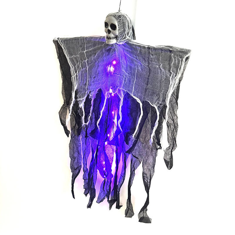 Halloween Hanging Ghost Decoration with LED Lighting - Spooky Garden and Party Decoration