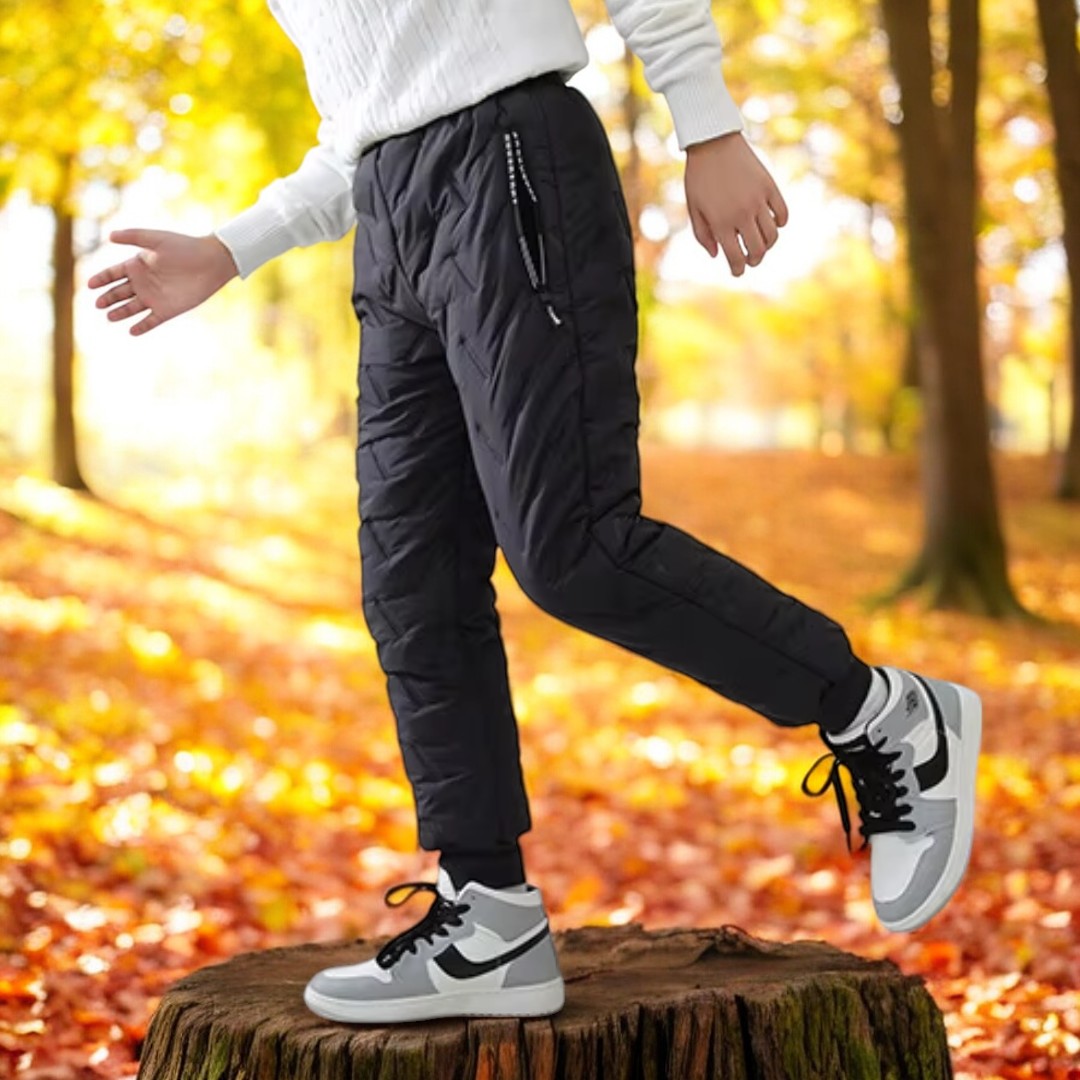 Children's Outdoor Winter Pants Padded Fleece Warm Water-Repellent – Ideal for Playing & Winter Activities
