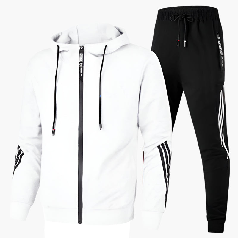 Men's Sporty Tracksuit with Hood – Comfortable Casual Set for Daily Use