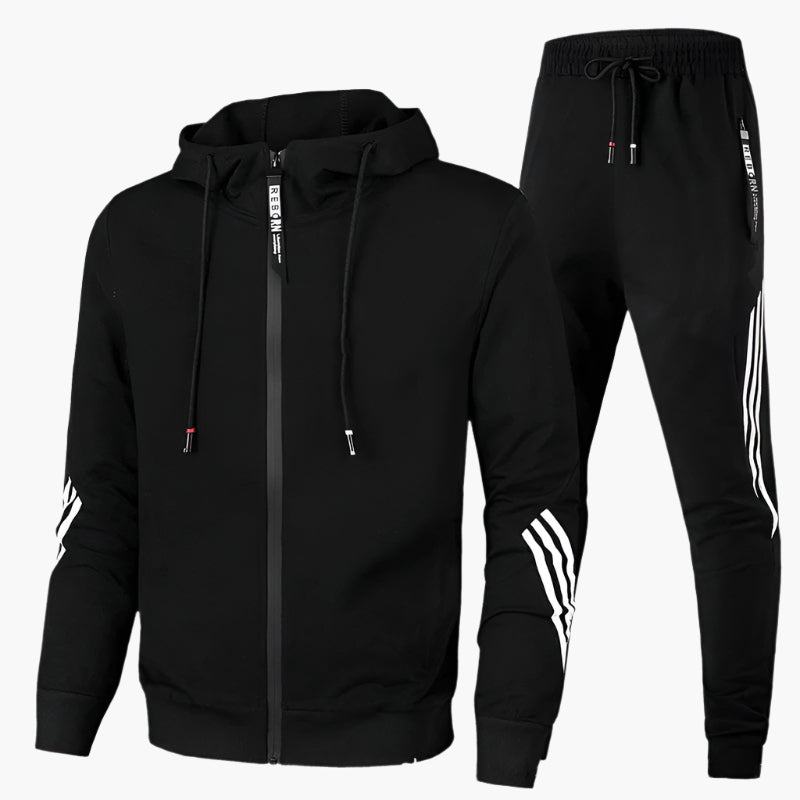 Men's Sporty Tracksuit with Hood – Comfortable Casual Set for Daily Use